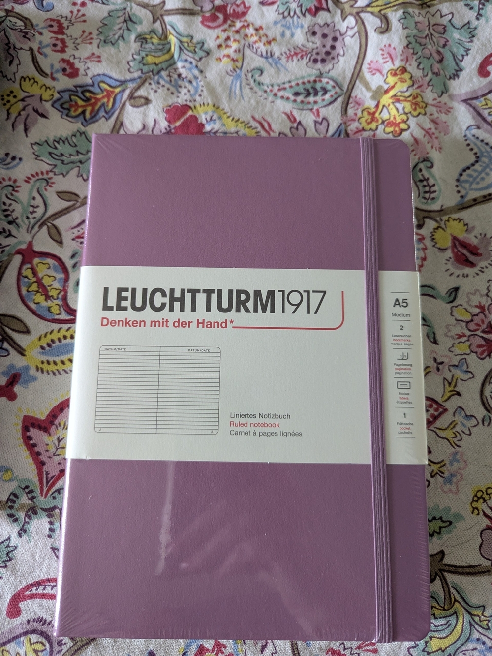 Leuchtturm1917 A5 Lined Notebook - Lavender